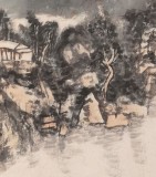 胡書文 三尺《清秋圖》中國書畫院創(chuàng)作院副院長（詢價）