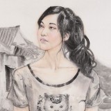 王其志四尺斗方《故鄉(xiāng)情》 中美協(xié)會員 江蘇贛榆美協(xié)副主席