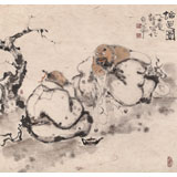 【已售】郭廷 四尺斗方《論道圖》 當代獨具特色的水墨人物名家（詢價）