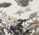 王向陽 四尺斗方《雞犬亦忘歸》中國美術(shù)家協(xié)會會員（詢價）