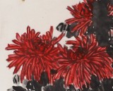 已故山野派繪畫(huà)大家鄒友蒸《凌霜冒寒而放》 1986年作