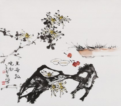 中國美協(xié)會員趙英旭《天香散曉風》