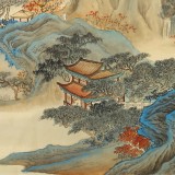 何實(shí) 四尺《隔斷紅塵三十里》吉林著名山水畫家