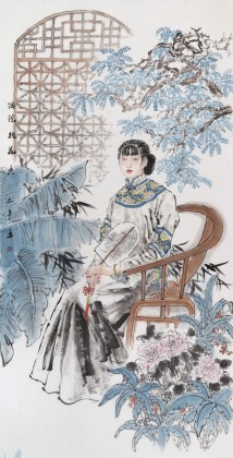 魏志平 四尺《滿院槐花香》 河北省美協(xié)會員