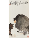 國家一級美術(shù)師王永剛 三尺《米顛拜石圖》(詢價)