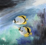 國家一級美術(shù)師王永剛 四尺斗方《伴侶》