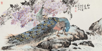 向士平 四尺《細(xì)水長流》三峽大學(xué)藝術(shù)學(xué)院教授