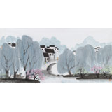 【已售】當(dāng)代著名畫家王壽 三尺《江南新雨》(詢價)