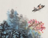 名家王永剛小尺寸手指畫《江流天地外 山色有無(wú)中》(詢價(jià))