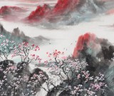 著名山水畫家王連笙 四尺《雨后香雪谷》