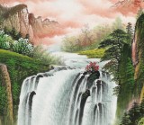 【已售】吳東四尺聚寶盆山水畫《聚寶盆》