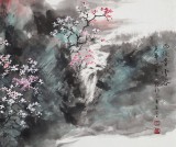 著名山水畫家王連笙 四尺《雨后香雪谷》