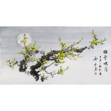 何華賢 三尺《梅雪映月》 潁淮書畫名家