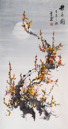 何華賢 三尺《報春圖》 潁淮書畫名家