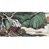 向士平 四尺《江天清遠(yuǎn)圖》三峽大學(xué)藝術(shù)學(xué)院教授