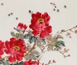 曲逸之 六尺《半醉西施暈曉妝》 河南省著名花鳥畫家