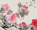 曲逸之 六尺《半醉西施暈曉妝》 河南省著名花鳥畫家