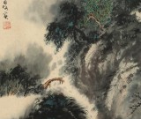 【已售】何實 四尺三開《雨后山村披玉帶》吉林著名山水畫家