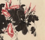 已故山野派繪畫大家鄒友蒸《平安千秋?！?1987年作