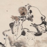 【已售】郭廷 四尺三開《賞梅圖》 當代獨具特色的水墨人物名家（詢價）