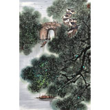 王凌云 四尺三開《江南水鄉(xiāng)》 運(yùn)河藝術(shù)研究院院長（微信詢價(jià)）