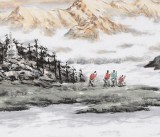 王貴邱 小六尺《天涯云水間》 當代著名藏獒畫家