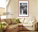 申凌翔 四尺三開《洲頭望月》 廣西山水畫名家