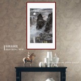 申凌翔 四尺三開《漓江月夜》 廣西山水畫名家