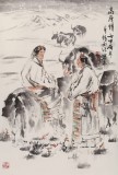 楊西沐 四尺三開《高原情》 中國美術家協(xié)會會員（詢價）