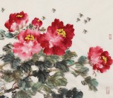 曲逸之 四尺《富貴大吉》  河南省著名花鳥畫家