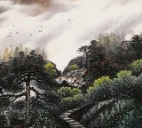 張慧仁 四尺《翠峰連云起》 廣西山水畫家協(xié)會常務(wù)理事