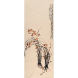 名家李明成大四尺國畫《蘭花圖》