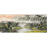 【已售】張宏達(dá) 小六尺《山水含清暉》