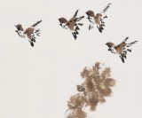 鄒本財(cái) 四尺三開《秋日里的微風(fēng)》 公主嶺市美協(xié)常務(wù)副主席