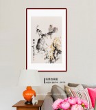 楊西沐 四尺三開《較勁》 中國美術(shù)家協(xié)會會員（詢價）