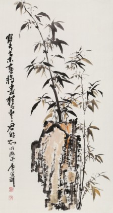 李明成三尺寫意竹子圖《猶自青青君始知》