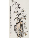 李明成三尺寫意竹子圖《猶自青青君始知》