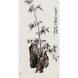 李明成寫(xiě)意竹子《一枝寒玉報(bào)塵心》