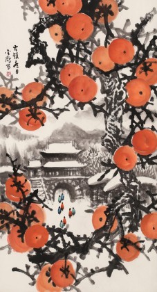 趙金鸰 三尺《古鎮(zhèn)冬日》清華美院高研班導(dǎo)師（詢價(jià)）