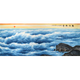 何華賢 小八尺《觀海聽(tīng)濤》 潁淮書畫名家