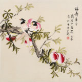 凌雪 四尺斗方《福壽康寧》 北京美協(xié)會員