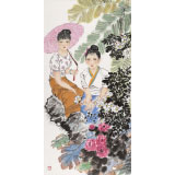 【已售】南海禪寺 妙林居士 四尺《姐妹花》