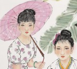 【已售】南海禪寺 妙林居士 四尺《姐妹花》