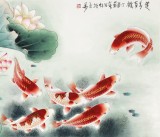 【已售】南海禪寺 妙林居士 四尺《連年有余》