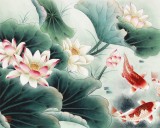 【已售】南海禪寺 妙林居士 四尺《連年有余》