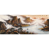 張慧仁 小八尺《秋山金色》 廣西山水畫家協(xié)會常務(wù)理事