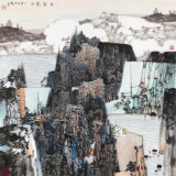 張勇 四尺斗方《春云暮合》 吉林著名山水畫家