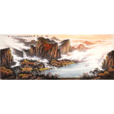 張慧仁 小八尺《金秋神韻圖》 廣西山水畫家協(xié)會常務(wù)理事