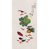 凌雪 四尺《百財圖》 北京美協(xié)會員