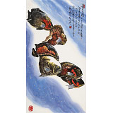 王永剛 三尺《力爭上游》 國家一級美術(shù)師（詢價(jià)）